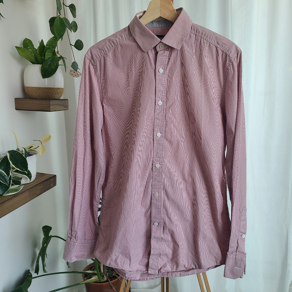 Mexx Men's easy care striped cotton shirt
